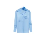 Leo Lin Kristina Appliqué Silk Blouse - Leo Lin Dress - Australian Luxury Fashion - Shop at Coveti