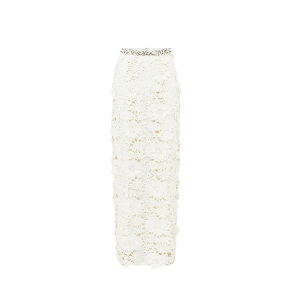 Leo Lin Kyra Embellished Lace Maxi Skirt - Leo Lin Dress - Australian Luxury Fashion - Shop at Coveti