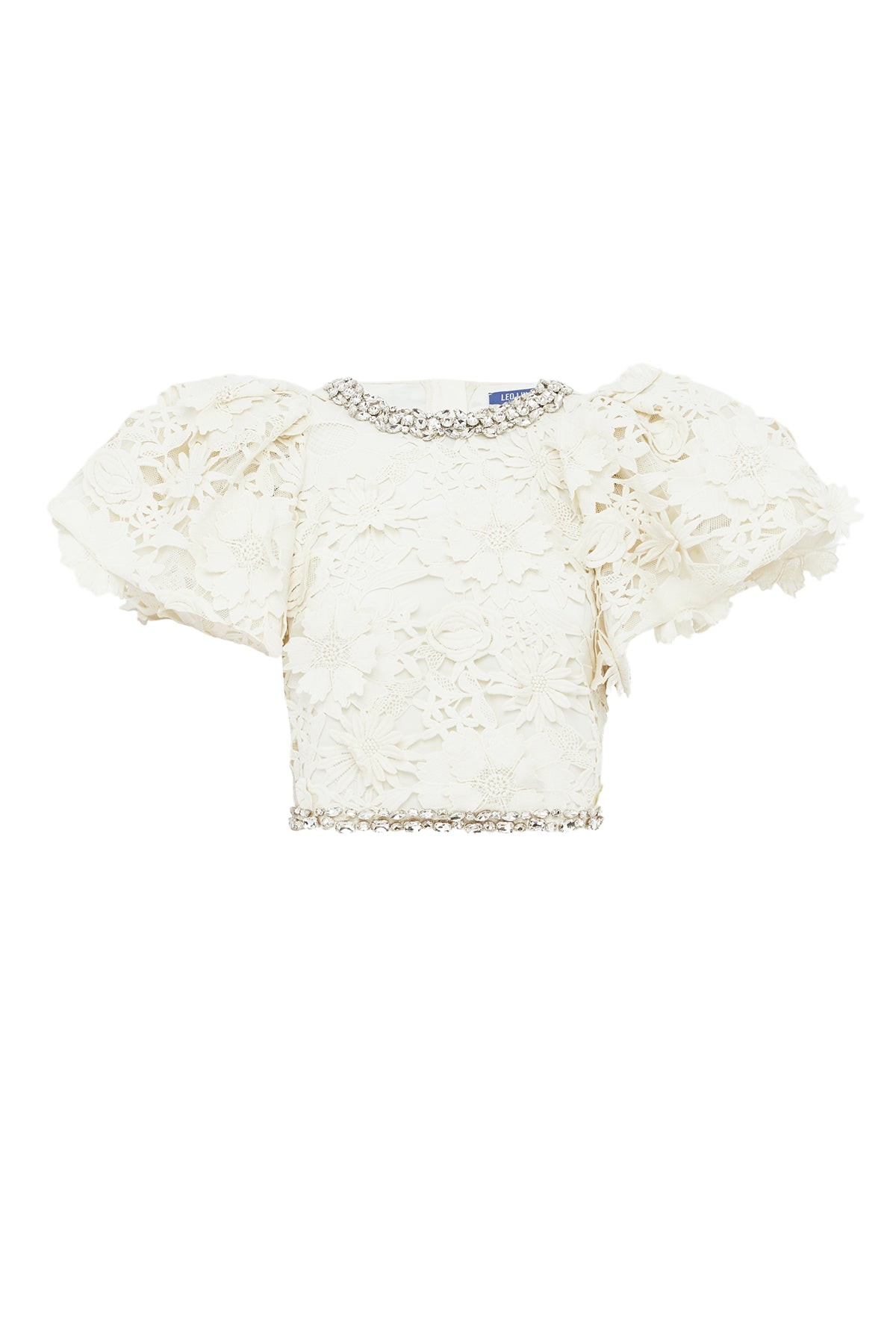 Leo Lin Lucia Embellished Lace Top - Leo Lin Dress - Australian Luxury Fashion - Shop at Coveti