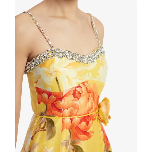 Leo Lin Mariela Embellished Midi Dress - Leo Lin Dress - Australian Luxury Fashion - Shop at Coveti