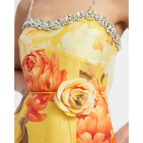 Leo Lin Mariela Embellished Midi Dress - Leo Lin Dress - Australian Luxury Fashion - Shop at Coveti