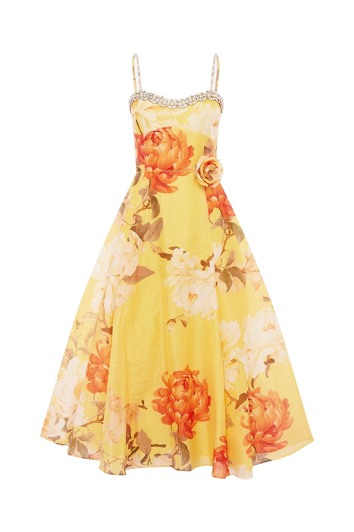 Leo Lin Mariela Embellished Midi Dress