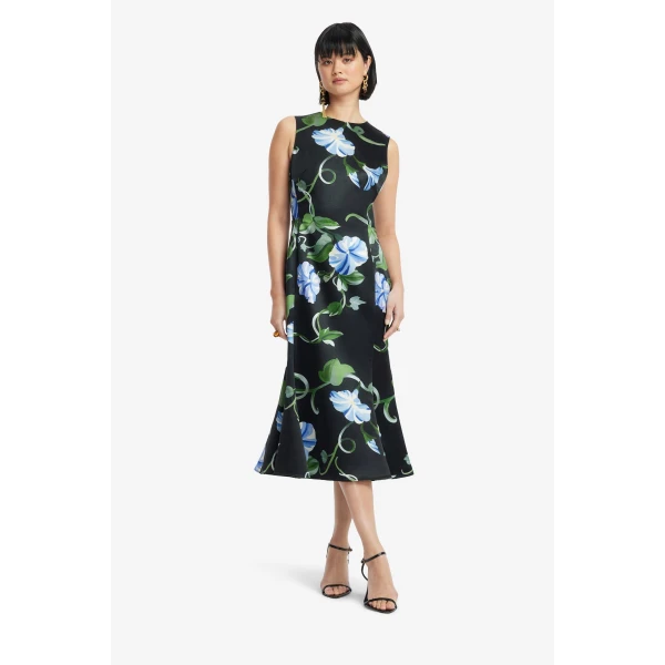 Leo Lin Olive Midi Dress - Leo Lin Dress - Australian Luxury Fashion - Shop at Coveti