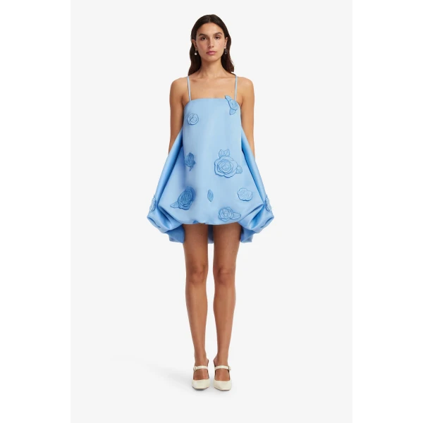 Leo Lin Patsy Appliqué Puff Mini Dress - Leo Lin Dress - Australian Luxury Fashion - Shop at Coveti