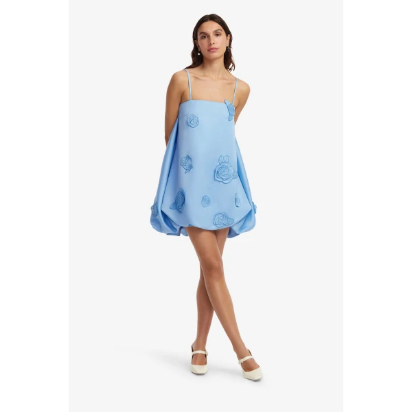 Leo Lin Patsy Appliqué Puff Mini Dress - Leo Lin Dress - Australian Luxury Fashion - Shop at Coveti