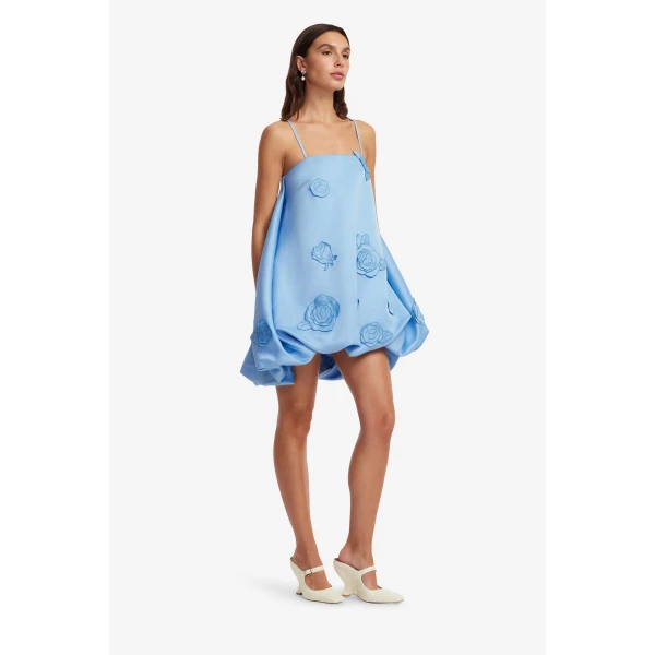 Leo Lin Patsy Appliqué Puff Mini Dress - Leo Lin Dress - Australian Luxury Fashion - Shop at Coveti