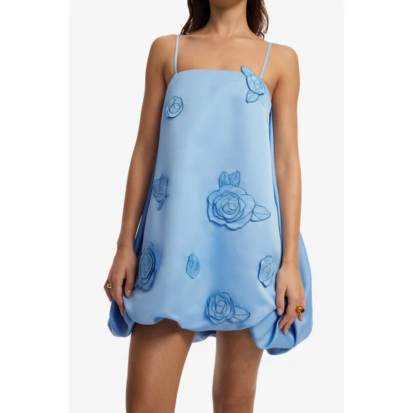 Leo Lin Patsy Appliqué Puff Mini Dress - Leo Lin Dress - Australian Luxury Fashion - Shop at Coveti