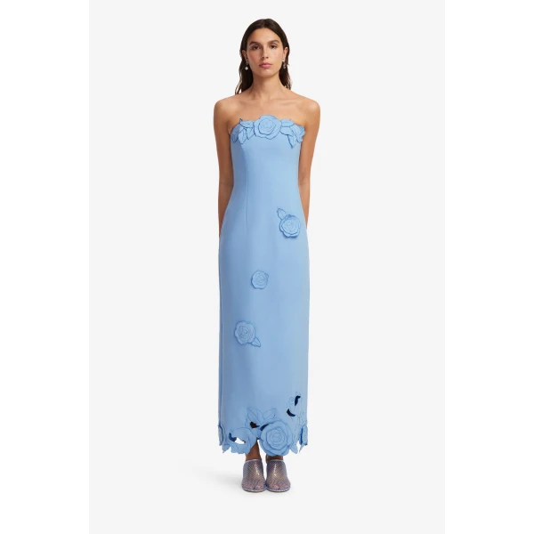 Leo Lin Rayna Appliqué Bustier Maxi Dress - Leo Lin Dress - Australian Luxury Fashion - Shop at Coveti