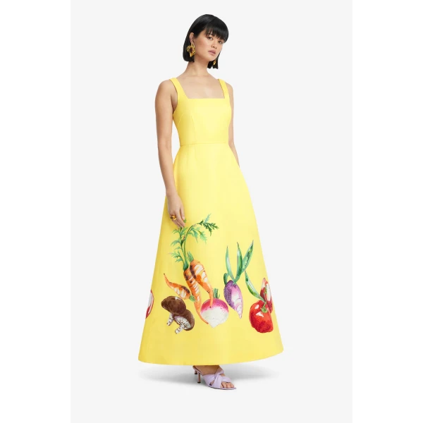 Leo Lin Rianne Appliqué Maxi Dress - Leo Lin Dress - Australian Luxury Fashion - Shop at Coveti