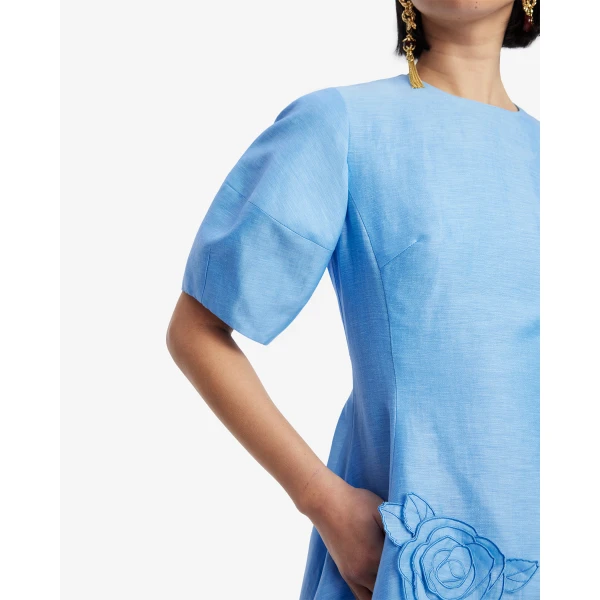 Leo Lin Simona Appliqué Mini Dress - Leo Lin Dress - Australian Luxury Fashion - Shop at Coveti