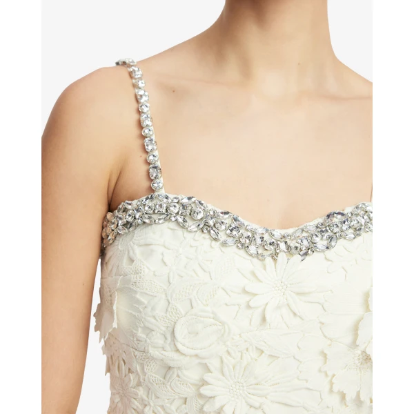 Leo Lin Sophia Embellished Lace Mini Dress - Leo Lin Dress - Australian Luxury Fashion - Shop at Coveti