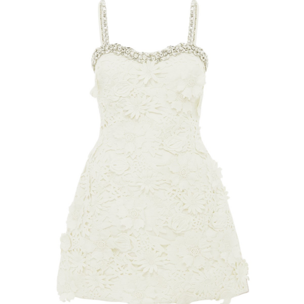Leo Lin Sophia Embellished Lace Mini Dress - Leo Lin Dress - Australian Luxury Fashion - Shop at Coveti