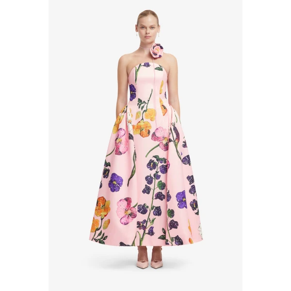Leo Lin Violet Bustier Maxi Dress - Leo Lin Dress - Australian Luxury Fashion - Shop at Coveti