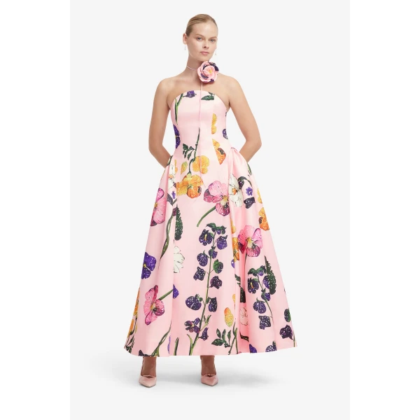 Leo Lin Violet Bustier Maxi Dress - Leo Lin Dress - Australian Luxury Fashion - Shop at Coveti