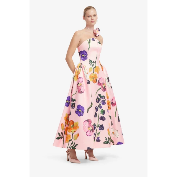 Leo Lin Violet Bustier Maxi Dress - Leo Lin Dress - Australian Luxury Fashion - Shop at Coveti