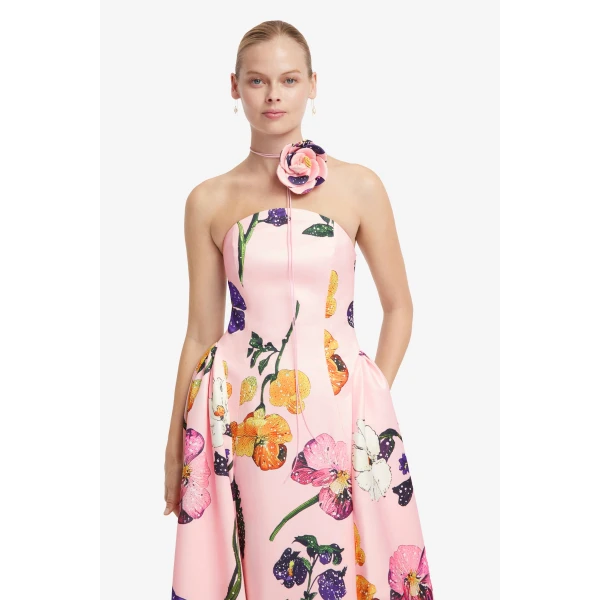 Leo Lin Violet Bustier Maxi Dress - Leo Lin Dress - Australian Luxury Fashion - Shop at Coveti