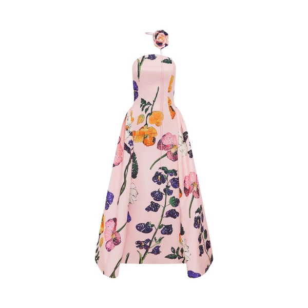 Leo Lin Violet Bustier Maxi Dress - Leo Lin Dress - Australian Luxury Fashion - Shop at Coveti