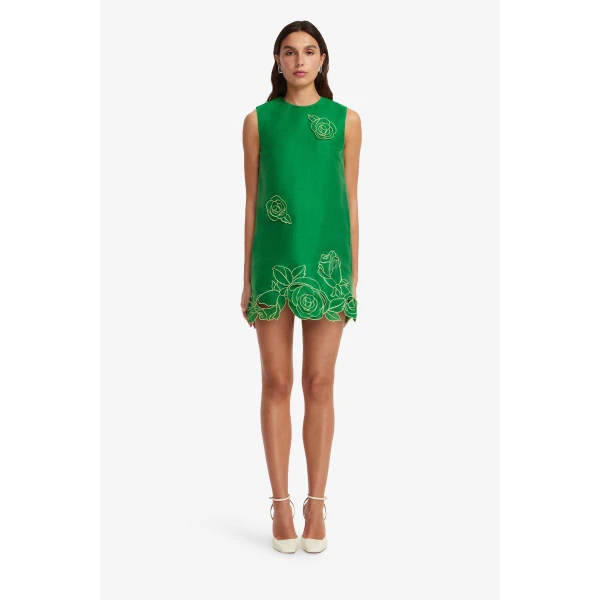 Leo Lin Yvonne Appliqué Mini Dress - Leo Lin Dress - Australian Luxury Fashion - Shop at Coveti