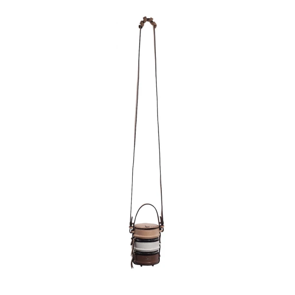 Nasha Mekraksavanich Baby Pinto | Almond - Nasha Multicolour - Architectural Luxury Bag at Coveti