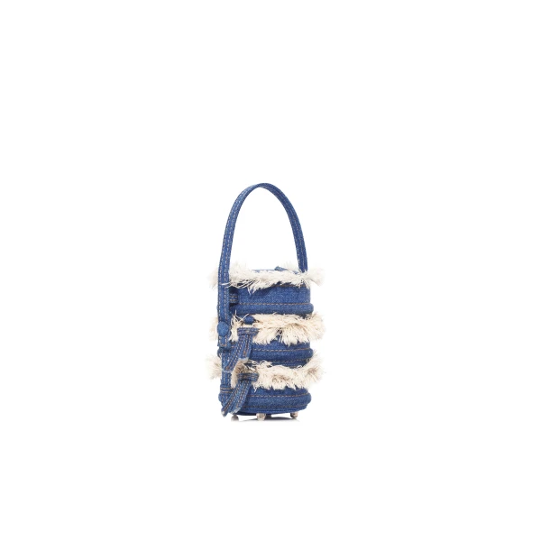 Nasha Baby Pinto | Bleached Denim Bag, view 3
