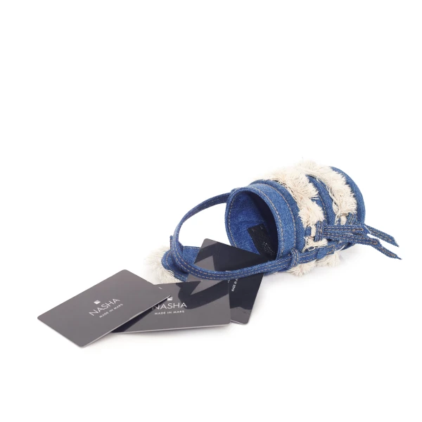 Nasha Baby Pinto | Bleached Denim Bag, view 5