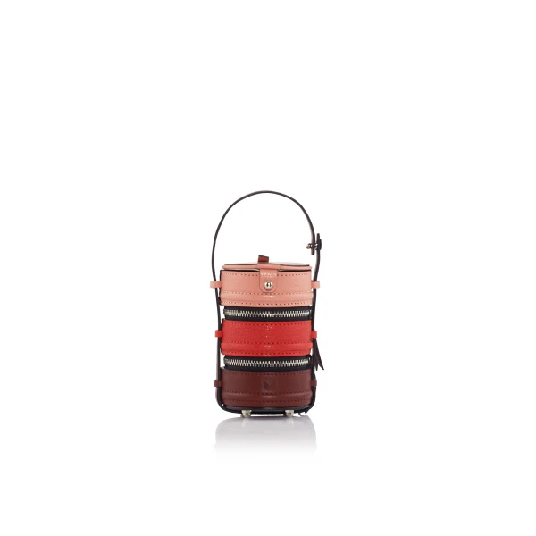 Nasha Mekraksavanich Baby Pinto | Chili - Nasha Multicolour - Architectural Luxury Bag at Coveti