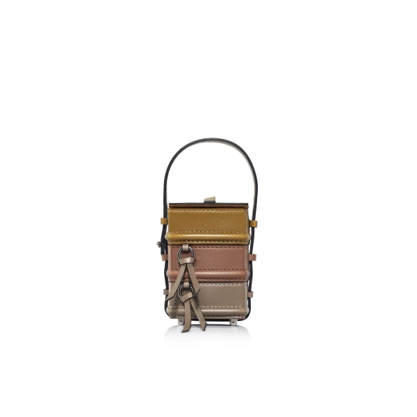 Nasha Mekraksavanich Baby Pinto Cube | Artichoke - Nasha Multicolour - Architectural Luxury Bag at Coveti