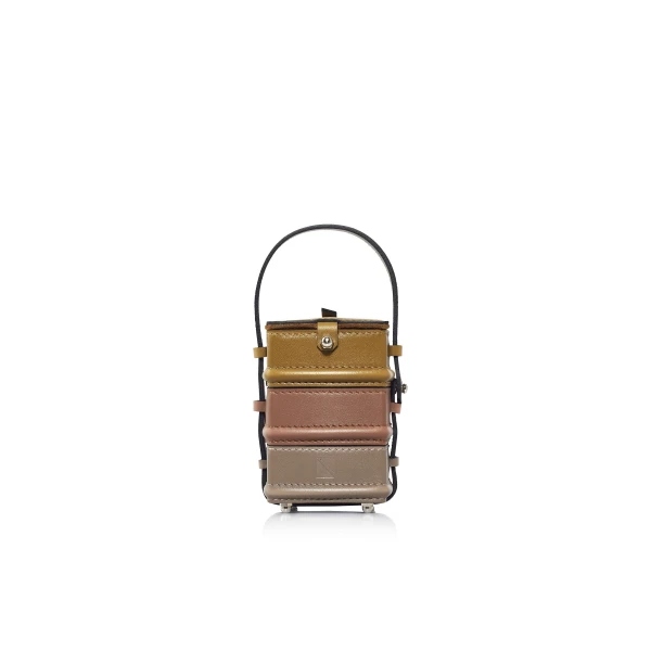 Nasha Mekraksavanich Baby Pinto Cube | Artichoke - Nasha Multicolour - Architectural Luxury Bag at Coveti