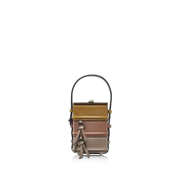 Nasha Mekraksavanich Baby Pinto Cube | Artichoke - Nasha Multicolour - Architectural Luxury Bag at Coveti