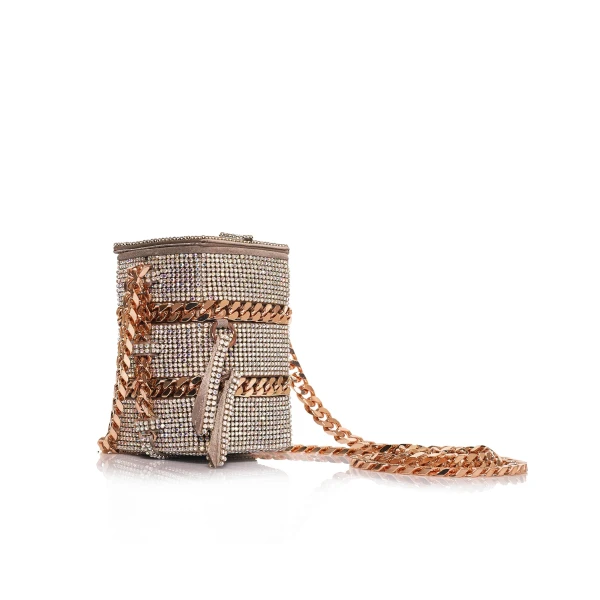 Nasha Mekraksavanich Baby Pinto Cube | Lure Crystal - Nasha Silver - Architectural Luxury Bag at Coveti