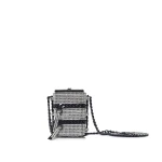 Nasha Mekraksavanich Baby Pinto Cube | Silver Crystal - Nasha Silver - Architectural Luxury Bag at Coveti