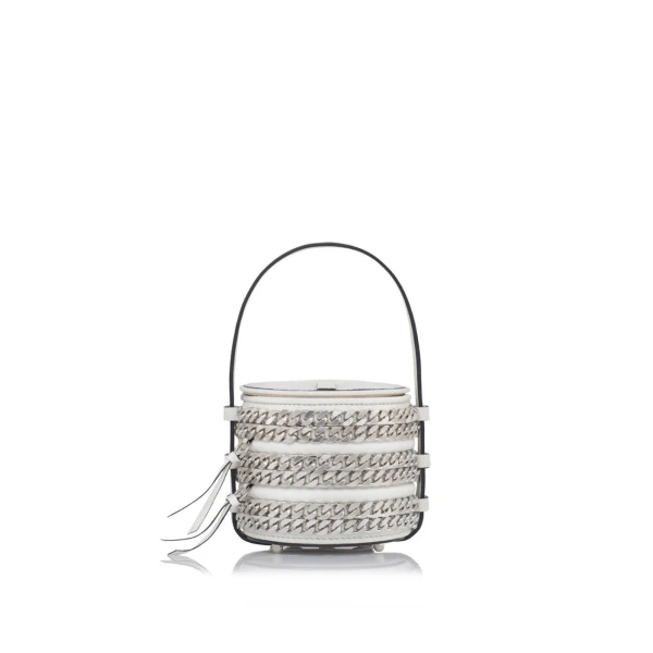 Nasha Mekraksavanich Baby Pinto Play | Disco Chain - Nasha White - Architectural Luxury Bag at Coveti