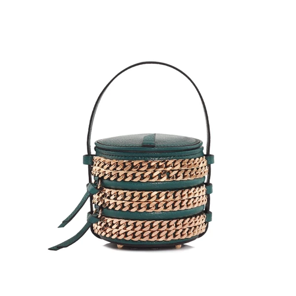 Nasha Mekraksavanich Baby Pinto Play | Jade Chain - Nasha Green - Architectural Luxury Bag at Coveti