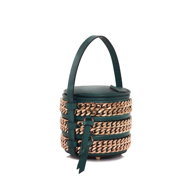 Nasha Mekraksavanich Baby Pinto Play | Jade Chain - Nasha Green - Architectural Luxury Bag at Coveti