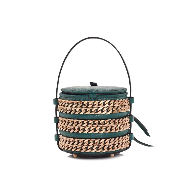 Nasha Mekraksavanich Baby Pinto Play | Jade Chain - Nasha Green - Architectural Luxury Bag at Coveti