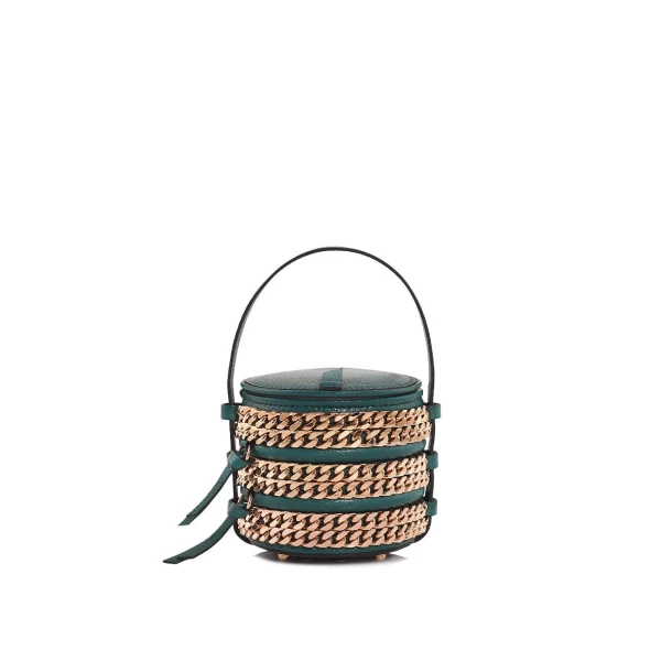 Nasha Mekraksavanich Baby Pinto Play | Jade Chain - Nasha Green - Architectural Luxury Bag at Coveti