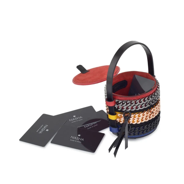 Nasha Mekraksavanich Baby Pinto Play | Primary Chain - Nasha Multicolour - Architectural Luxury Bag at Coveti