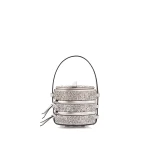 Nasha Mekraksavanich Baby Pinto Play | Silver Crystal - Nasha Silver - Architectural Luxury Bag at Coveti