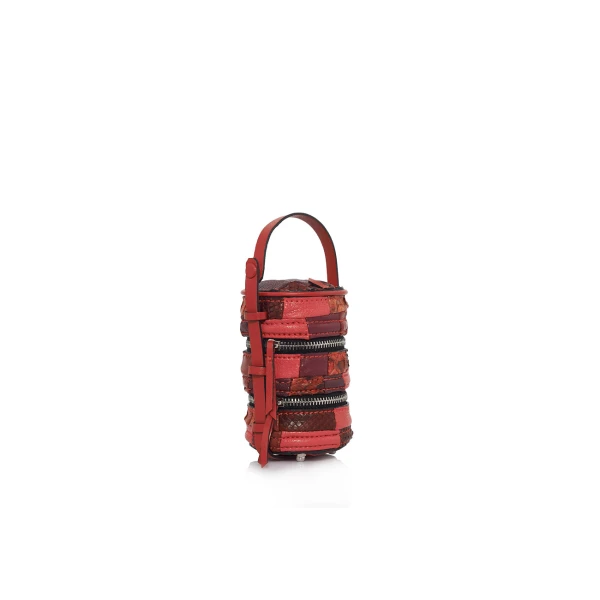 Nasha Mekraksavanich Baby Pinto | Raspberry - Nasha Red - Architectural Luxury Bag at Coveti