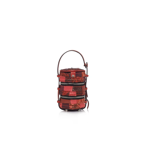 Nasha Mekraksavanich Baby Pinto | Raspberry - Nasha Red - Architectural Luxury Bag at Coveti