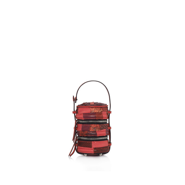 Nasha Mekraksavanich Baby Pinto | Raspberry - Nasha Red - Architectural Luxury Bag at Coveti