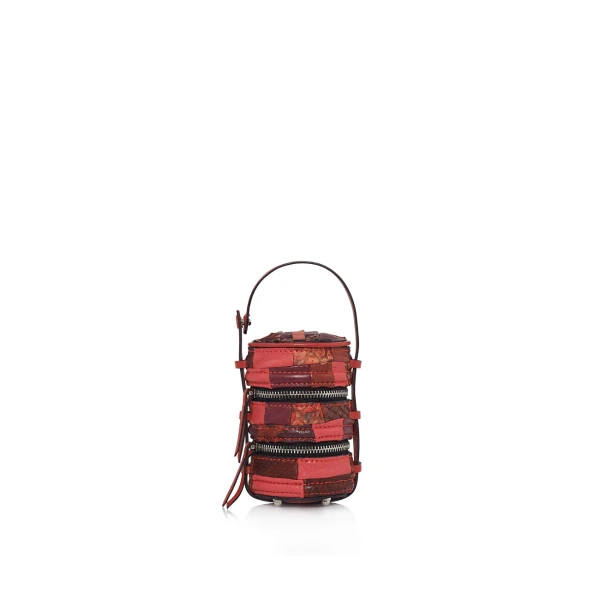 Nasha Mekraksavanich Baby Pinto | Raspberry - Nasha Red - Architectural Luxury Bag at Coveti