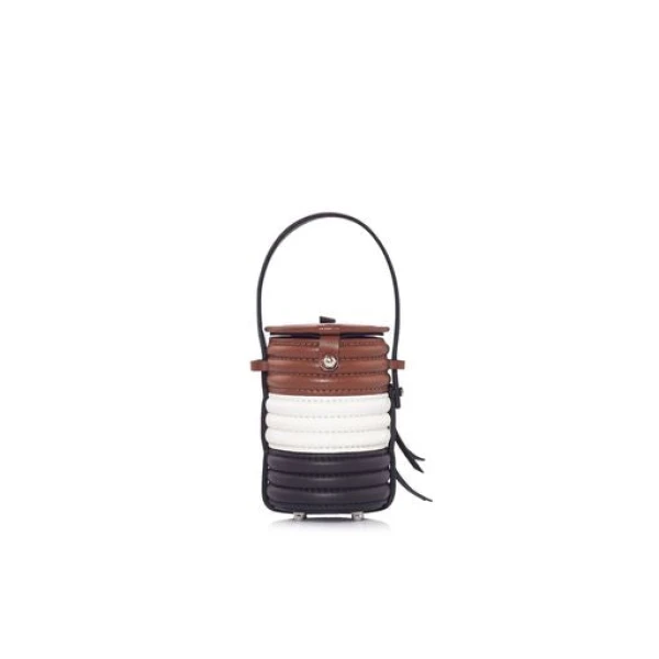 Nasha Mekraksavanich Baby Pinto Roll | Cacao - Nasha Multicolour - Architectural Luxury Bag at Coveti