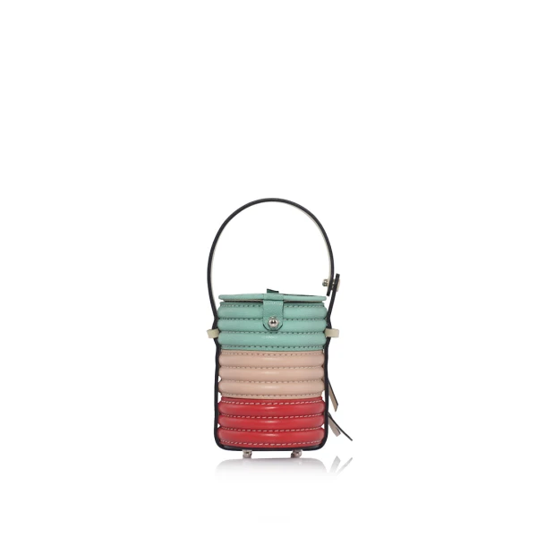 Nasha Mekraksavanich Baby Pinto Roll | Macarons - Nasha Multicolour - Architectural Luxury Bag at Coveti