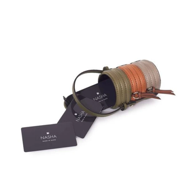 Nasha Mekraksavanich Baby Pinto Roll | Tangerine - Nasha Multicolour - Architectural Luxury Bag at Coveti