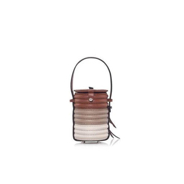Nasha Mekraksavanich Baby Pinto Roll | Truffle - Nasha Multicolour - Architectural Luxury Bag at Coveti