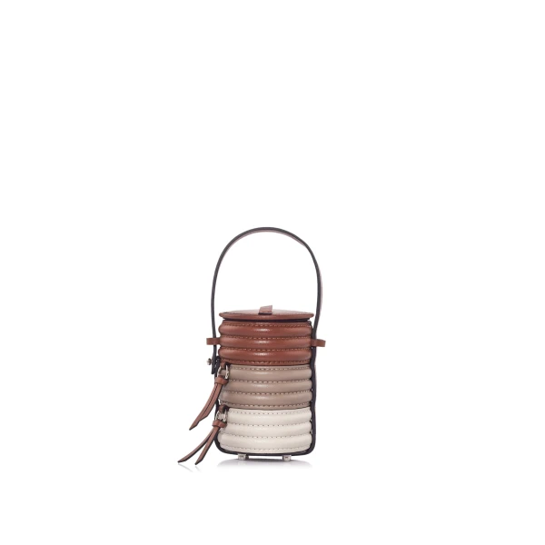 Nasha Mekraksavanich Baby Pinto Roll | Truffle - Nasha Multicolour - Architectural Luxury Bag at Coveti