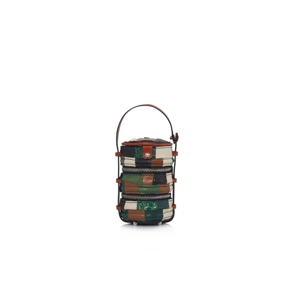 Nasha Mekraksavanich Baby Pinto | Veggy - Nasha Multicolour - Architectural Luxury Bag at Coveti