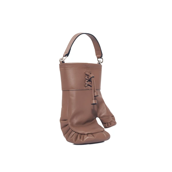 Nasha Mekraksavanich Boxer Heavy Weight | Acorn - Nasha Brown - Architectural Luxury Bag at Coveti