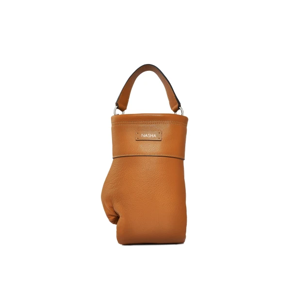 Nasha Mekraksavanich Boxer Heavy Weight | Camel - Nasha Brown - Architectural Luxury Bag at Coveti
